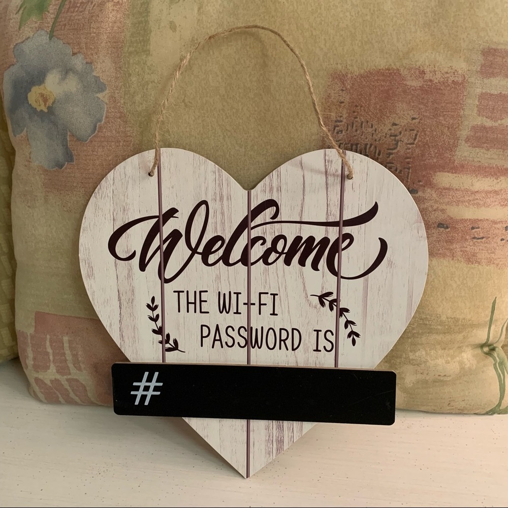 WELCOME Wifi Password Sign